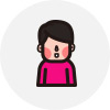분홍색 셔츠 사람 아이콘